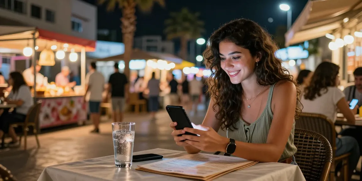 Engaging scene of a young woman enjoying nightlife while searching for נערות ליווי בחיפה.